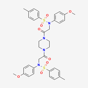 N-(4-methoxyphenyl)-N-{2-[4-({(4-methoxyphenyl)[(4-methylphenyl)sulfonyl]amino}acetyl)piperazin-1-yl]-2-oxoethyl}-4-methylbenzenesulfonamide