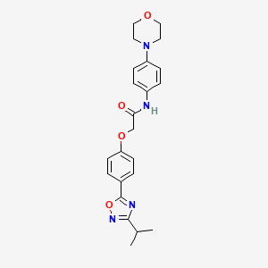 N-[4-(morpholin-4-yl)phenyl]-2-{4-[3-(propan-2-yl)-1,2,4-oxadiazol-5-yl]phenoxy}acetamide