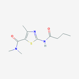 molecular formula C11H17N3O2S B11113143 2-(butanoylamino)-N,N,4-trimethyl-1,3-thiazole-5-carboxamide 