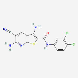 3,6-diamino-5-cyano-N-(3,4-dichlorophenyl)thieno[2,3-b]pyridine-2-carboxamide