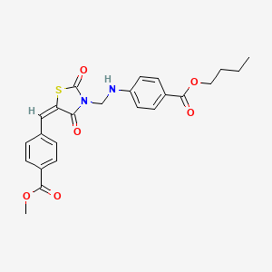 methyl 4-{(E)-[3-({[4-(butoxycarbonyl)phenyl]amino}methyl)-2,4-dioxo-1,3-thiazolidin-5-ylidene]methyl}benzoate