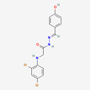 2-[(2,4-Dibromophenyl)amino]-N'-[(E)-(4-hydroxyphenyl)methylene]acetohydrazide