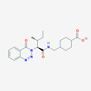 trans-4-({[(2S)-3-methyl-2-(4-oxo-1,2,3-benzotriazin-3(4H)-yl)pentanoyl]amino}methyl)cyclohexanecarboxylic acid