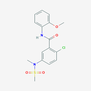 molecular formula C16H17ClN2O4S B11113162 2-chloro-N-(2-methoxyphenyl)-5-[methyl(methylsulfonyl)amino]benzamide 