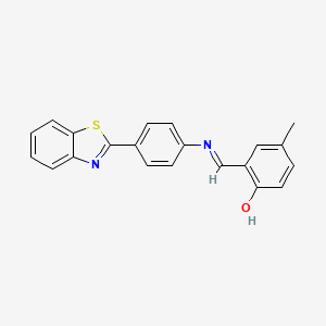 2-({[4-(1,3-Benzothiazol-2-YL)phenyl]imino}methyl)-4-methylphenol