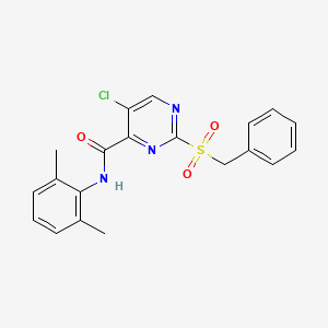 molecular formula C20H18ClN3O3S B11113176 2-(benzylsulfonyl)-5-chloro-N-(2,6-dimethylphenyl)pyrimidine-4-carboxamide 