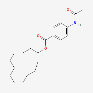 molecular formula C21H31NO3 B11113178 Cyclododecyl 4-(acetylamino)benzoate 