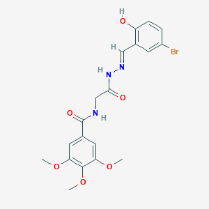 N-({N'-[(E)-(5-Bromo-2-hydroxyphenyl)methylidene]hydrazinecarbonyl}methyl)-3,4,5-trimethoxybenzamide