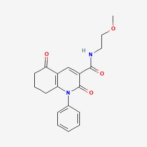 N-(2-methoxyethyl)-2,5-dioxo-1-phenyl-1,2,5,6,7,8-hexahydroquinoline-3-carboxamide