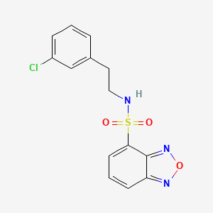 molecular formula C14H12ClN3O3S B11113211 N-[2-(3-chlorophenyl)ethyl]-2,1,3-benzoxadiazole-4-sulfonamide 