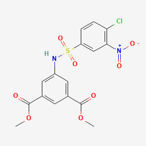 molecular formula C16H13ClN2O8S B11113212 Dimethyl 5-{[(4-chloro-3-nitrophenyl)sulfonyl]amino}benzene-1,3-dicarboxylate 