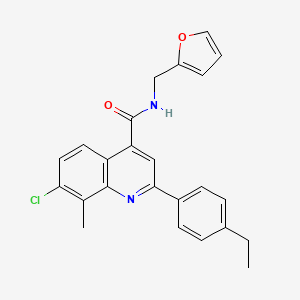 7-chloro-2-(4-ethylphenyl)-N-(furan-2-ylmethyl)-8-methylquinoline-4-carboxamide