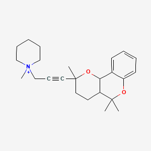 molecular formula C24H34NO2+ B11113249 1-methyl-1-[3-(2,5,5-trimethyl-3,4,4a,10b-tetrahydro-2H,5H-pyrano[3,2-c]chromen-2-yl)prop-2-yn-1-yl]piperidinium 