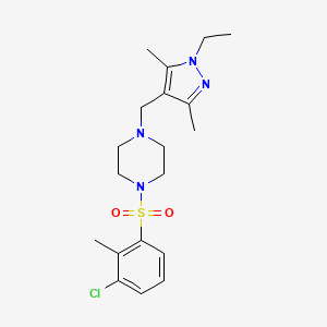 1-[(3-chloro-2-methylphenyl)sulfonyl]-4-[(1-ethyl-3,5-dimethyl-1H-pyrazol-4-yl)methyl]piperazine