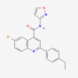 molecular formula C21H16BrN3O2 B11113270 6-bromo-2-(4-ethylphenyl)-N-(1,2-oxazol-3-yl)quinoline-4-carboxamide 