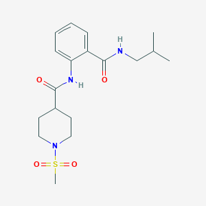 N-{2-[(2-methylpropyl)carbamoyl]phenyl}-1-(methylsulfonyl)piperidine-4-carboxamide