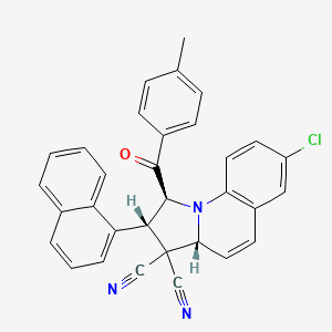 (1S,2S,3aR)-7-chloro-1-[(4-methylphenyl)carbonyl]-2-(naphthalen-1-yl)-1,2-dihydropyrrolo[1,2-a]quinoline-3,3(3aH)-dicarbonitrile