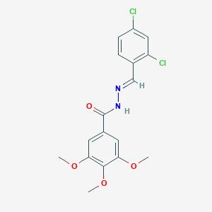 molecular formula C17H16Cl2N2O4 B11113351 N'-[(E)-(2,4-dichlorophenyl)methylidene]-3,4,5-trimethoxybenzohydrazide 