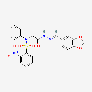 N-({N'-[(E)-(2H-1,3-Benzodioxol-5-YL)methylidene]hydrazinecarbonyl}methyl)-2-nitro-N-phenylbenzene-1-sulfonamide