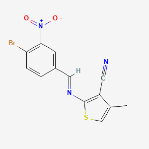 2-{[(E)-(4-bromo-3-nitrophenyl)methylidene]amino}-4-methylthiophene-3-carbonitrile