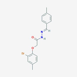 molecular formula C17H17BrN2O2 B11113377 2-(2-bromo-4-methylphenoxy)-N'-[(E)-(4-methylphenyl)methylidene]acetohydrazide 