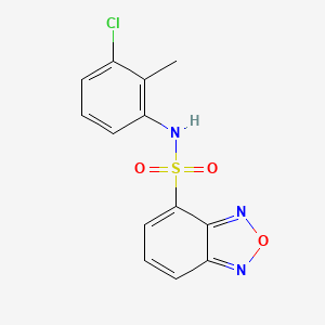 molecular formula C13H10ClN3O3S B11113385 N-(3-chloro-2-methylphenyl)-2,1,3-benzoxadiazole-4-sulfonamide 