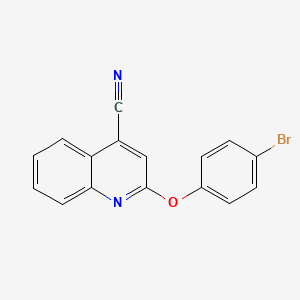 molecular formula C16H9BrN2O B11113386 2-(4-Bromophenoxy)quinoline-4-carbonitrile 