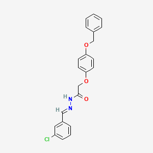 2-[4-(benzyloxy)phenoxy]-N'-[(E)-(3-chlorophenyl)methylidene]acetohydrazide