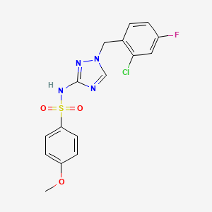 N-[1-(2-chloro-4-fluorobenzyl)-1H-1,2,4-triazol-3-yl]-4-methoxybenzenesulfonamide