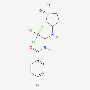 4-bromo-N-{2,2,2-trichloro-1-[(1,1-dioxidotetrahydro-3-thienyl)amino]ethyl}benzamide