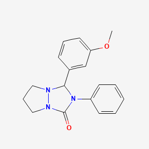 3-(3-methoxyphenyl)-2-phenyltetrahydro-1H,5H-pyrazolo[1,2-a][1,2,4]triazol-1-one