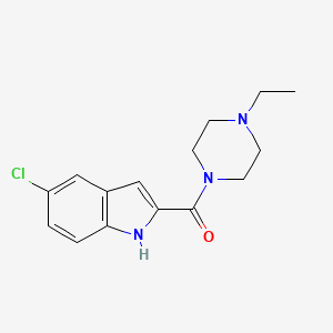 molecular formula C15H18ClN3O B11113468 (5-chloro-1H-indol-2-yl)(4-ethylpiperazin-1-yl)methanone 