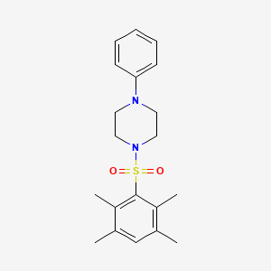 molecular formula C20H26N2O2S B11113487 1-Phenyl-4-[(2,3,5,6-tetramethylphenyl)sulfonyl]piperazine 