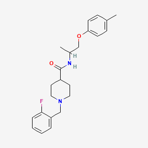 1-(2-fluorobenzyl)-N-[1-(4-methylphenoxy)propan-2-yl]piperidine-4-carboxamide