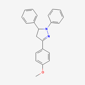 molecular formula C22H20N2O B11113495 3-(4-methoxyphenyl)-1,5-diphenyl-4,5-dihydro-1H-pyrazole CAS No. 1450-62-0