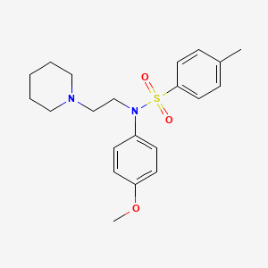 N-(4-methoxyphenyl)-4-methyl-N-[2-(piperidin-1-yl)ethyl]benzenesulfonamide