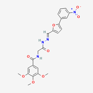 3,4,5-Trimethoxy-N-({N'-[(E)-[5-(3-nitrophenyl)furan-2-YL]methylidene]hydrazinecarbonyl}methyl)benzamide