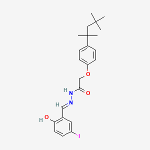 N'-[(E)-(2-hydroxy-5-iodophenyl)methylidene]-2-[4-(2,4,4-trimethylpentan-2-yl)phenoxy]acetohydrazide