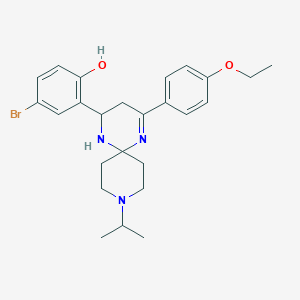 4-Bromo-2-[4-(4-ethoxyphenyl)-9-(propan-2-yl)-1,5,9-triazaspiro[5.5]undec-4-en-2-yl]phenol