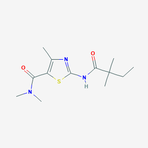 molecular formula C13H21N3O2S B11113564 2-[(2,2-dimethylbutanoyl)amino]-N,N,4-trimethyl-1,3-thiazole-5-carboxamide 