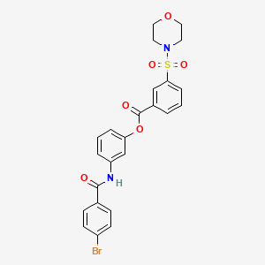 3-{[(4-Bromophenyl)carbonyl]amino}phenyl 3-(morpholin-4-ylsulfonyl)benzoate