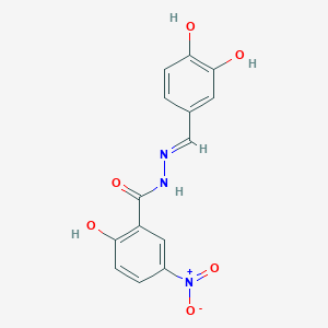 molecular formula C14H11N3O6 B11113571 N'-[(E)-(3,4-dihydroxyphenyl)methylidene]-2-hydroxy-5-nitrobenzohydrazide 