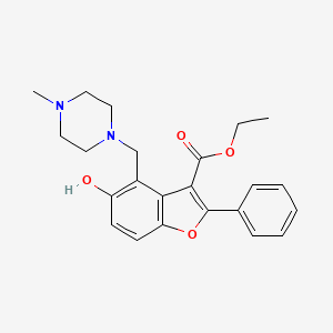 Ethyl 5-hydroxy-4-[(4-methylpiperazin-1-yl)methyl]-2-phenyl-1-benzofuran-3-carboxylate