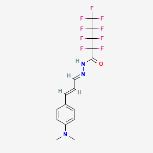 N'-{(1E,2E)-3-[4-(dimethylamino)phenyl]prop-2-en-1-ylidene}-2,2,3,3,4,4,5,5,5-nonafluoropentanehydrazide