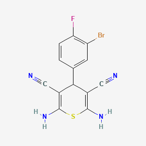 2,6-diamino-4-(3-bromo-4-fluorophenyl)-4H-thiopyran-3,5-dicarbonitrile