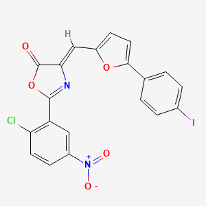 (4Z)-2-(2-chloro-5-nitrophenyl)-4-{[5-(4-iodophenyl)furan-2-yl]methylidene}-1,3-oxazol-5(4H)-one