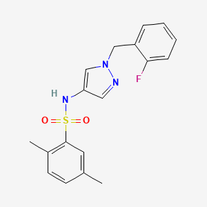 N-[1-(2-fluorobenzyl)-1H-pyrazol-4-yl]-2,5-dimethylbenzenesulfonamide