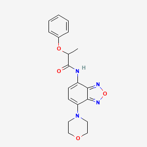 molecular formula C19H20N4O4 B11113650 N-[7-(morpholin-4-yl)-2,1,3-benzoxadiazol-4-yl]-2-phenoxypropanamide 