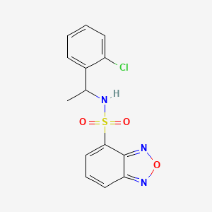 molecular formula C14H12ClN3O3S B11113662 N-[1-(2-chlorophenyl)ethyl]-2,1,3-benzoxadiazole-4-sulfonamide 