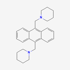 1-{[10-(Piperidinomethyl)-9-anthryl]methyl}piperidine